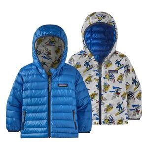 Patagonia down reserve hooded jacket boys blue 4T toddler